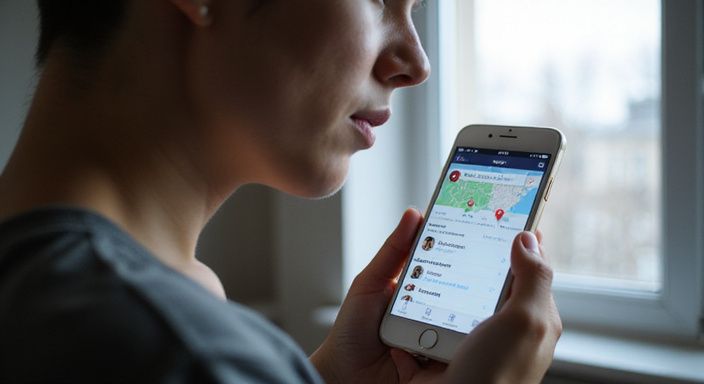 Een persoon bekijkt een datingsapp voor gratis sexcontact in Oost-Vlaanderen op hun smartphone in huis.