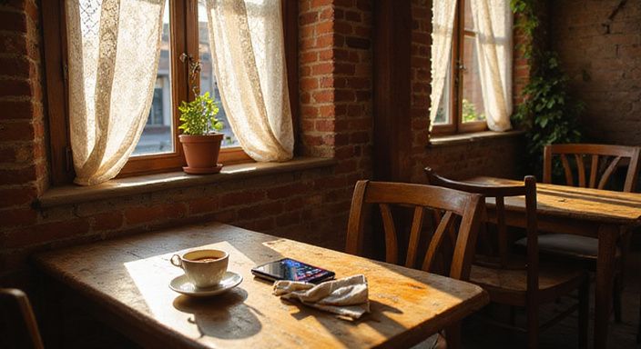 Een authentiek café in Brugge met een warme, uitnodigende sfeer.